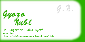 gyozo nubl business card